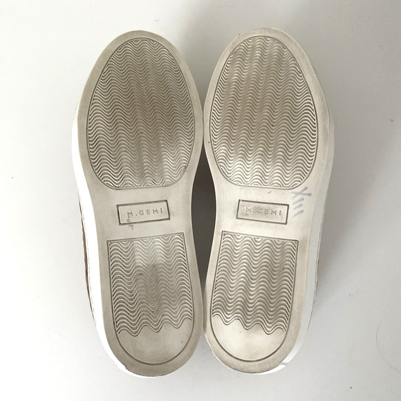 M. Gemi Cherchio Sneaker Saddle Brown Woven Leather Slip On Flat Round Toe 36 - Picture 12 of 12